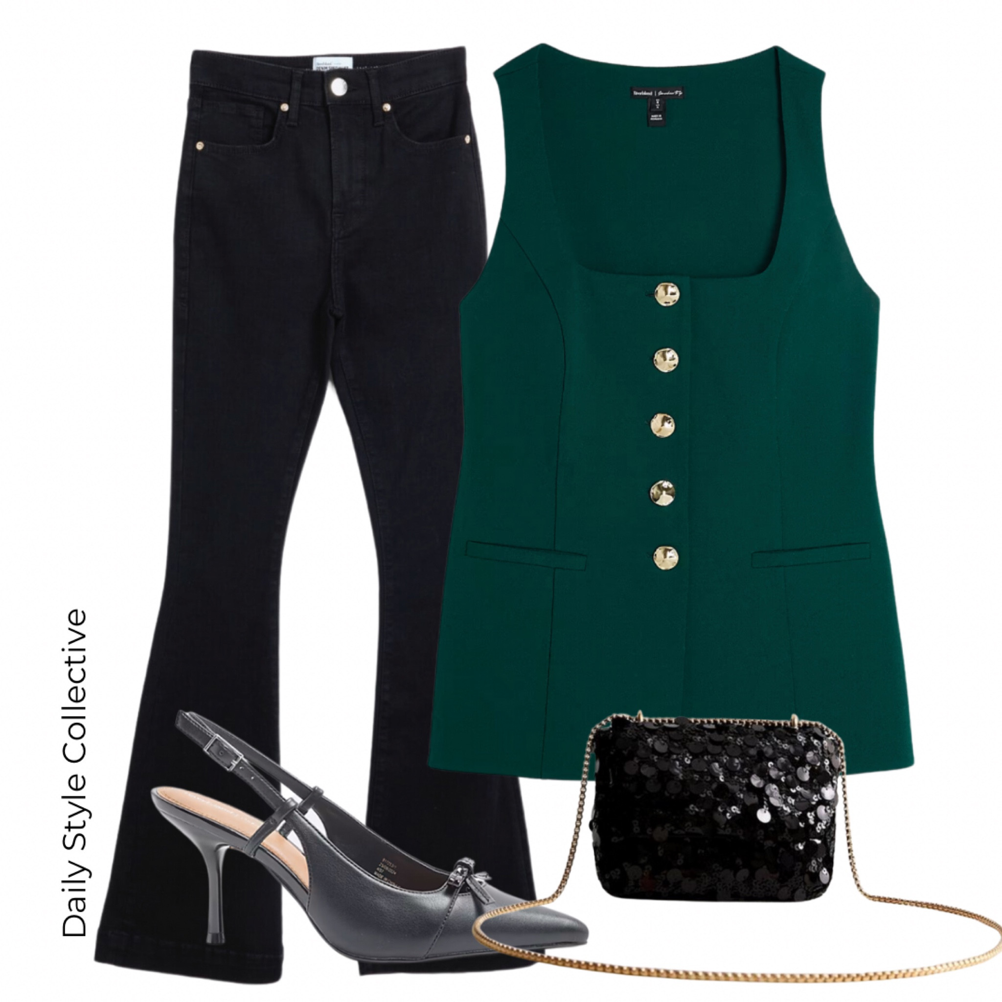 Christmas outfit 🫶🏼 flattering flared jeans and the most gorgeous green waistcoat 

#LTKgiftguide #LTKpartywear #LTKCyberWeek