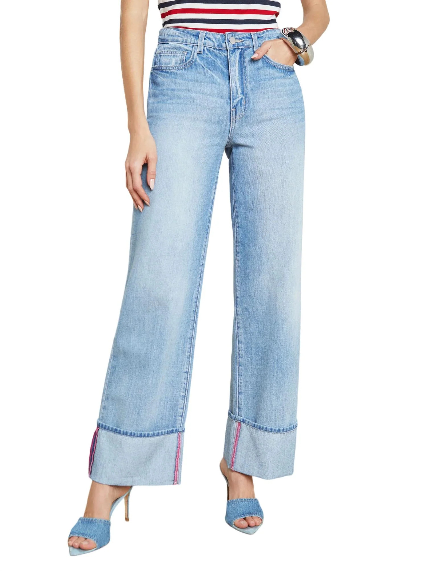 Miley Cuffed Wide Leg Jean In Emerson | Shop Simon