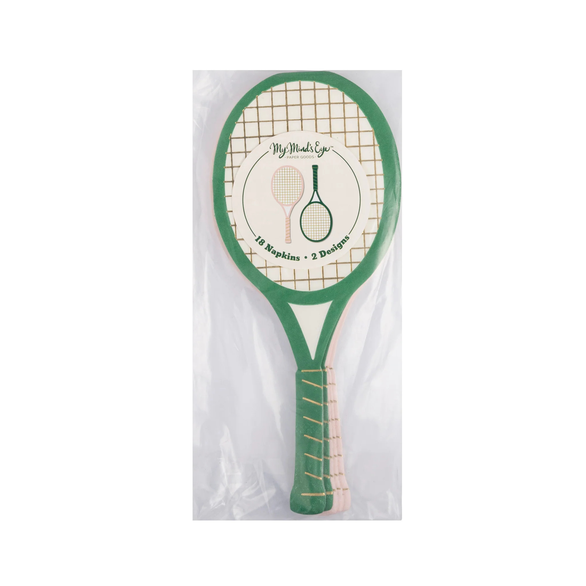Tennis Racket Napkin Set | My Mind's Eye