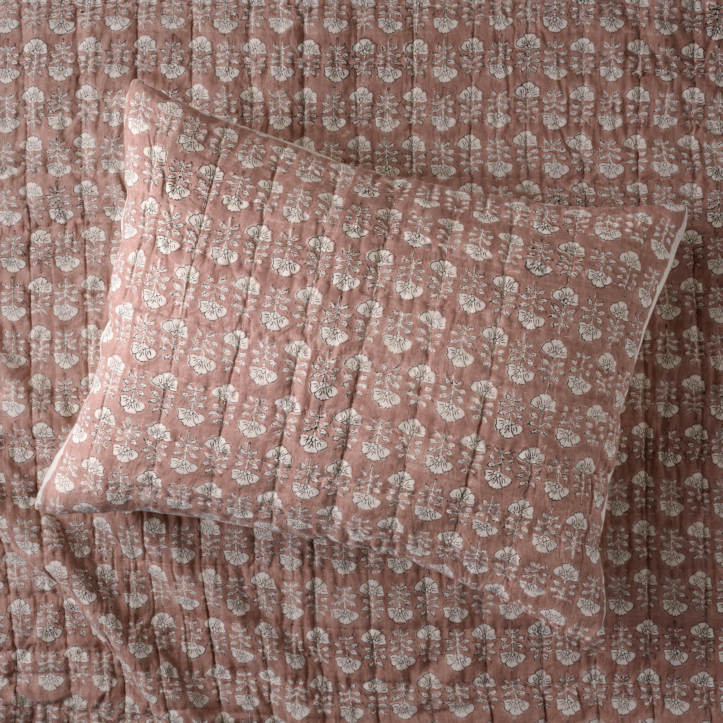 Flora Block Print Pillow Sham - Desert Clay | Magnolia