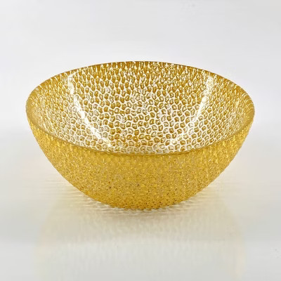 Slickblue Handmade Gold Glass Bowls with Pebble Pattern - Versatile for Serving Sides & Snacks - 1 Piece | Target