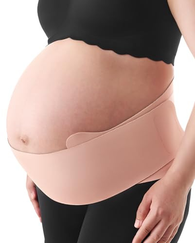 Momcozy Belly Bands for Pregnant Women, One-Piece & Portable Pregnancy Belly Band with Ergonest Back Support & Breathable Fabric – Adjustable Maternity Belt for Small/Round/High-Carrying Belly | Amazon (US)