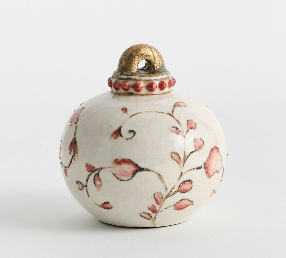 Floral Ceramic Ornament Object | Pottery Barn (US)