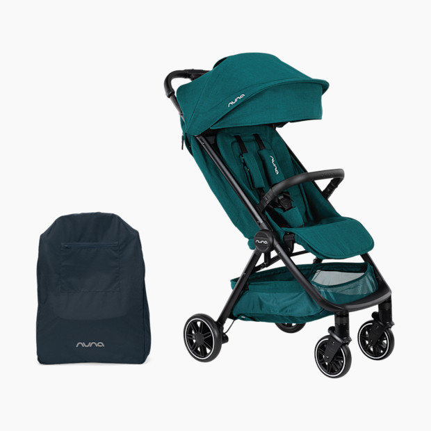 Nuna TRVL Easy Fold Compact Stroller & Carry Bag in Lagoon Size 32.5"" x 20.25"" x 44 | Babylist