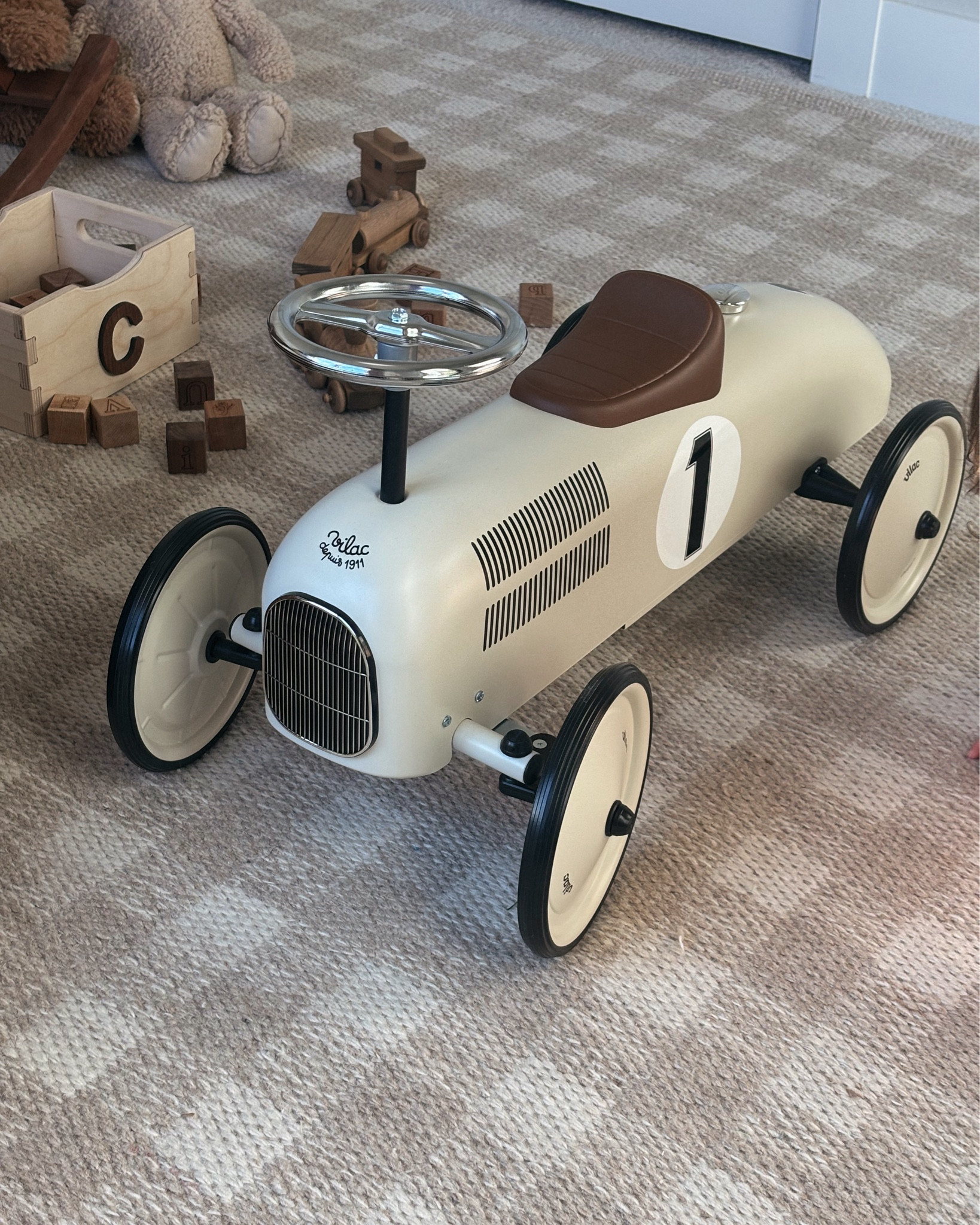 Timeless toys 🤍
Classic wooden toys bring warmth and nostalgia to a child’s space while encouraging open-ended play. From a wooden train set and alphabet blocks to a rocking horse, vintage ride-on car, and soft teddy bears—these are the kinds of toys that feel beautiful on display and meaningful for years to come.

Timeless toys, wooden toys, classic children’s toys, wooden train set, alphabet blocks, rocking horse, vintage ride on car, teddy bears, heirloom toys, neutral nursery decor, Montessori-inspired toys, Pinterest nursery inspiration

#LTKHome #LTKKids #LTKmomlife