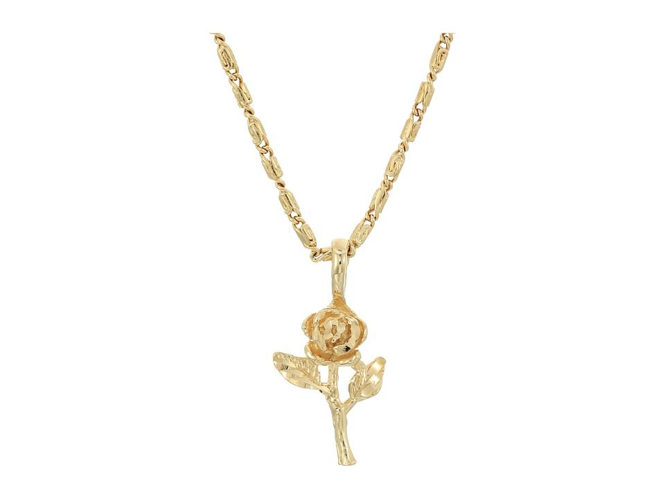 Vanessa Mooney - The Little Rosa Charm Necklace (Gold) Necklace | Zappos