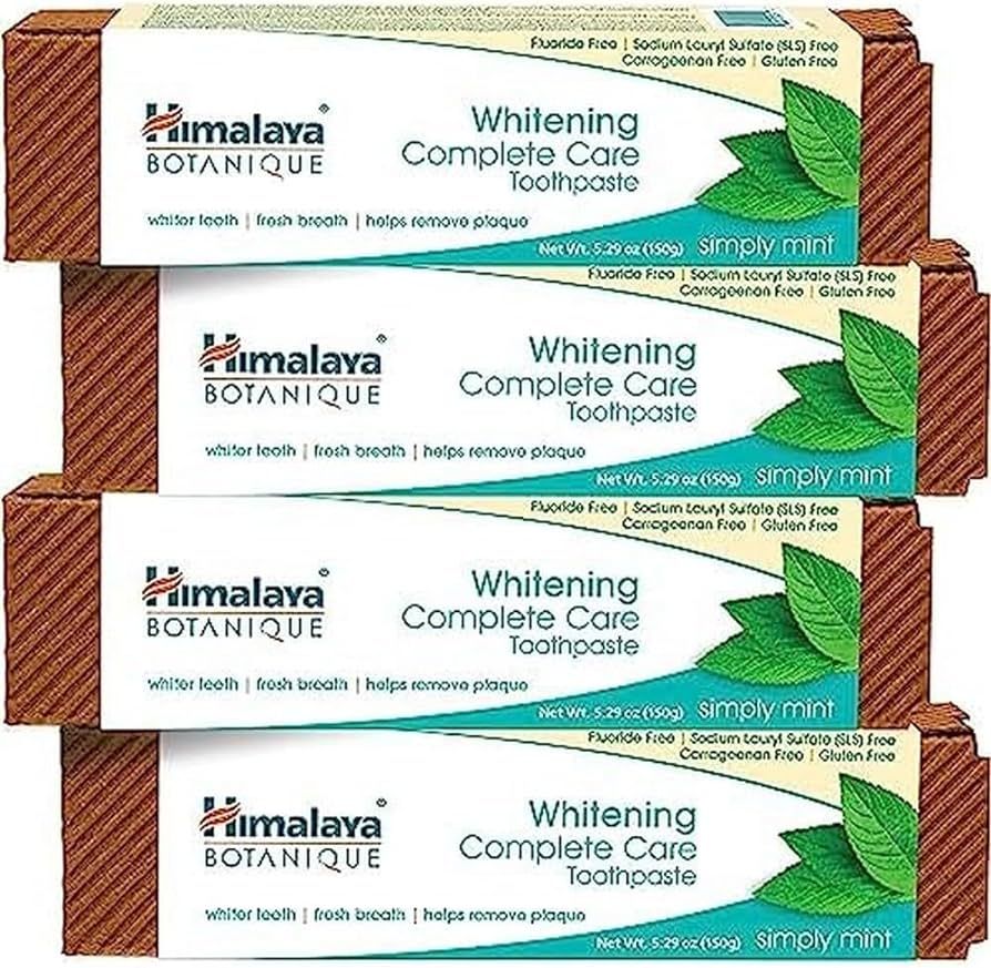 Himalaya Botanique Whitening Complete Care Toothpaste, Teeth Whitening, Fights Plaque, Fluoride F... | Amazon (US)