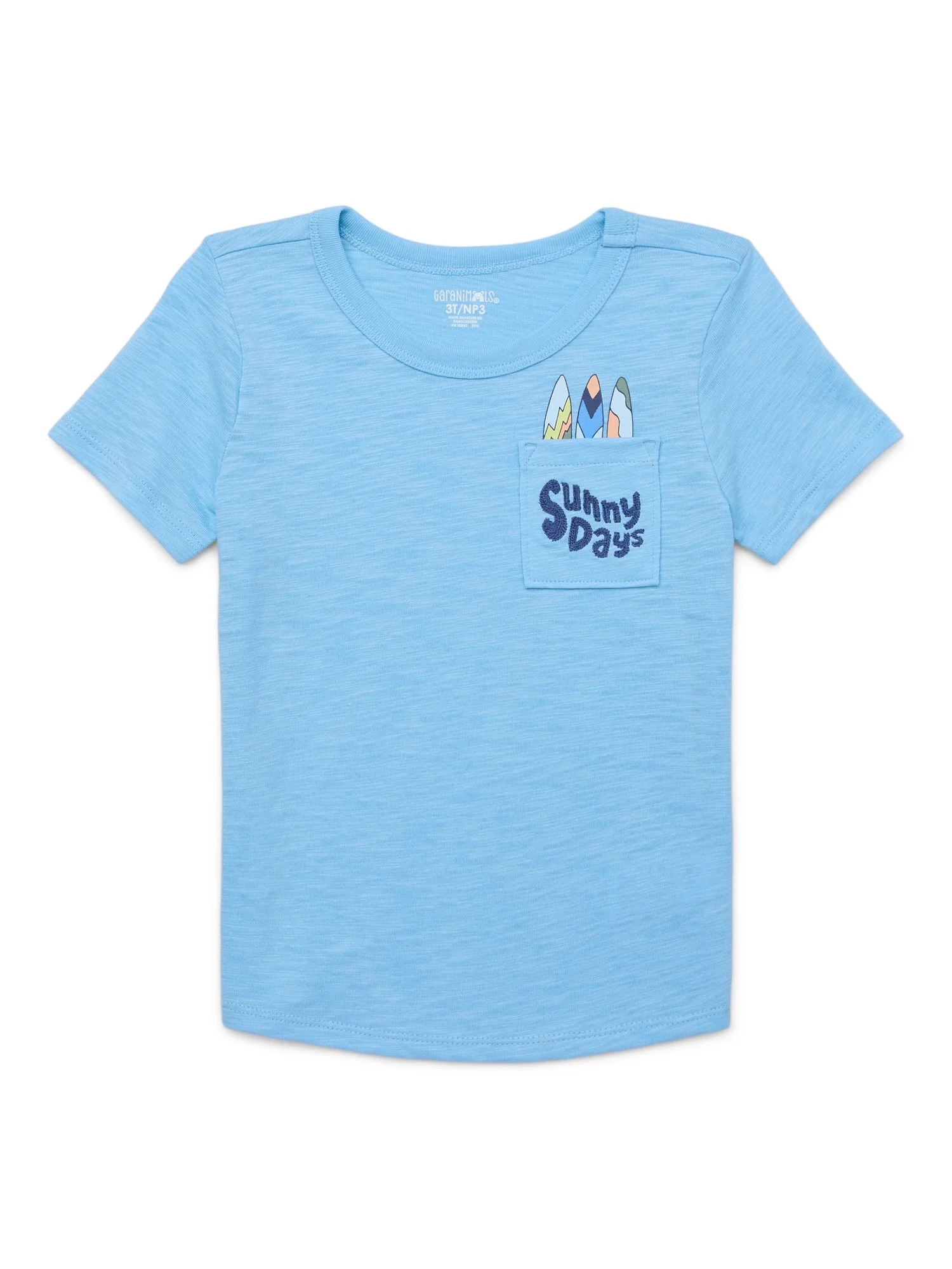 Garanimals Toddler Boy Short Sleeve Embroidered Pocket T-Shirt, Sizes 18M-5T | Walmart (US)