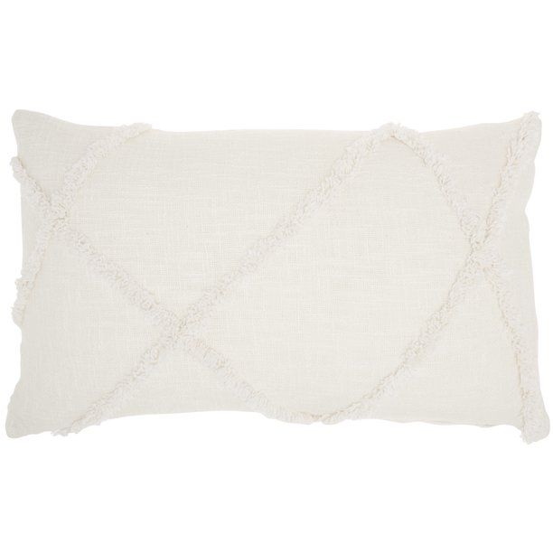 Nourison Life Styles White Decorative Throw Pillow , 14" X 24" | Walmart (US)