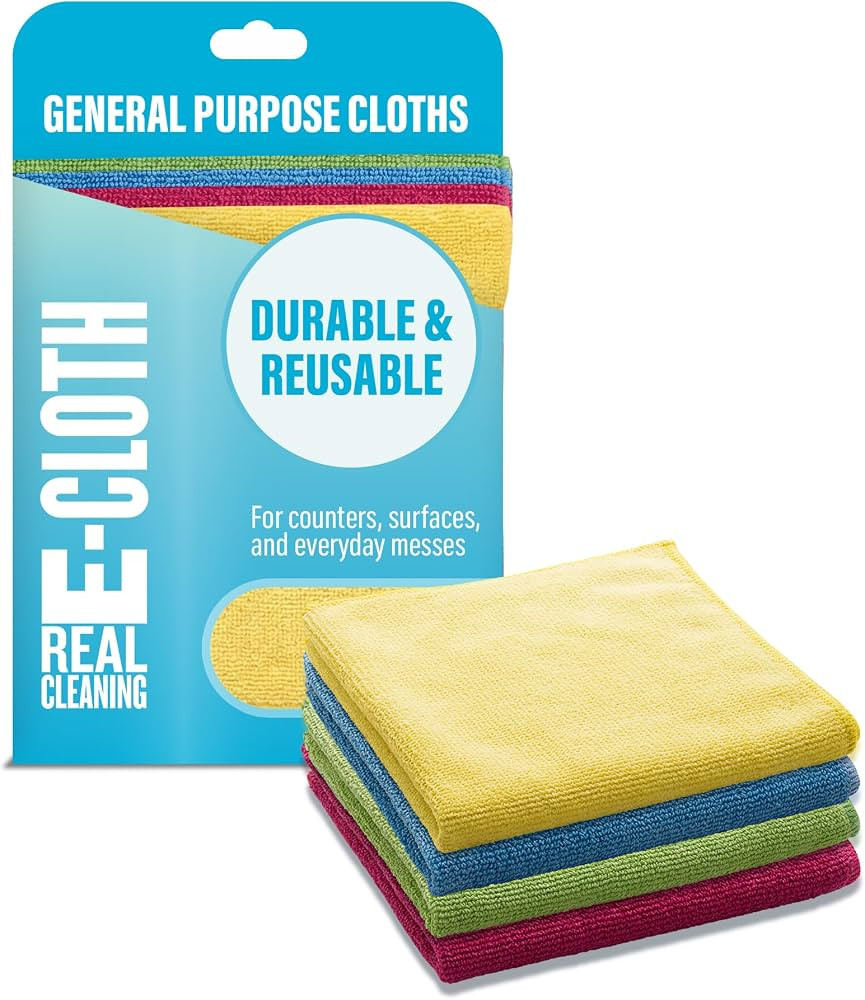 E-Cloth General Purpose Cleaning Cloth Kit, Reusable Cleaning Towel, 4 Pack | Amazon (US)