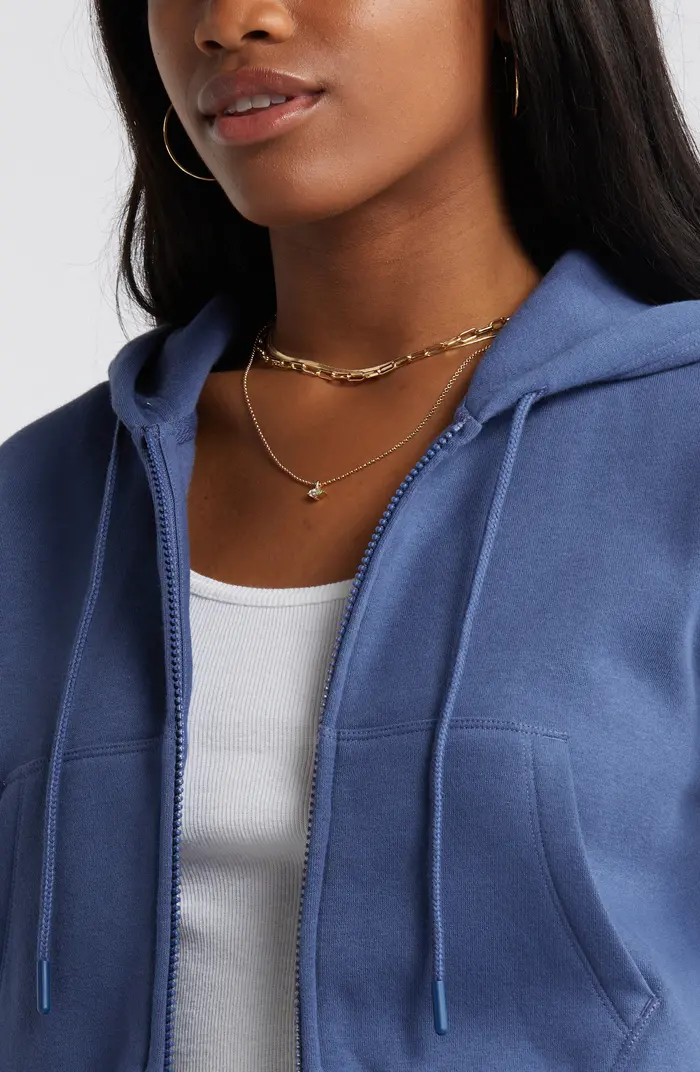 BP. Crop Zip Fleece Hoodie | Nordstrom | Nordstrom