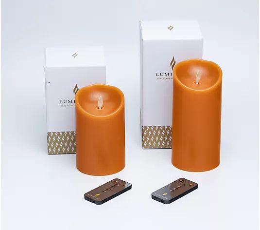 Luminara Set of (2) 5" & 7" Flameless Candles w ith Gift Boxes - QVC.com | QVC