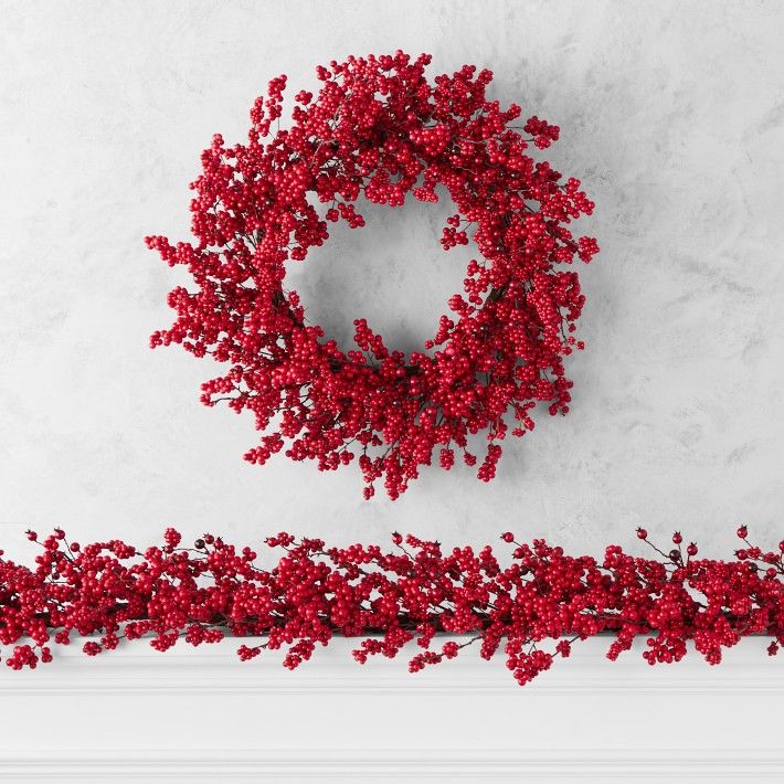 Woodland Berry Faux Wreath & Garland | Williams-Sonoma