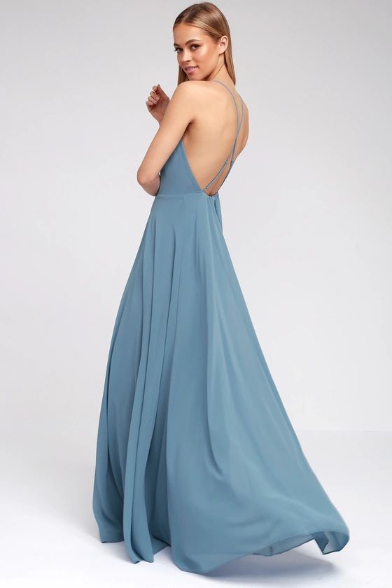 Mythical Kind of Love Slate Blue Maxi Dress | Lulus (US)