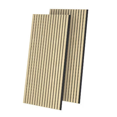 Spassway 2-Piece Acoustic Soundproof Slat Wall Panels 3D Decorative Wall Sculptures Modern Wall Decor Wall Art Natural Wood | Target