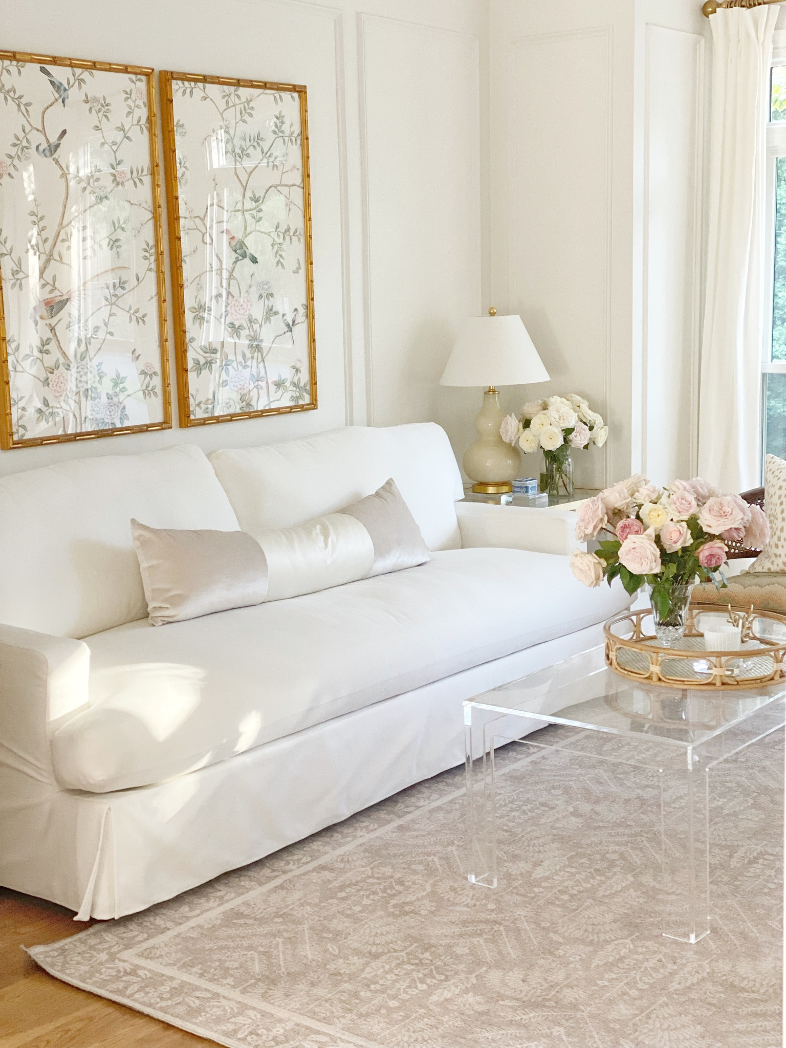 Sitting room, living room, bedroom, area rug, loloi, Wayfair, overstock, Walmart, rugs direct, lumbar pillow, velvet pillow, slipcovered sofa, pottery barn, grand millennial, coastal grandmother, granny chic, Ballard designs, coffee table, Walmart, hand painted, glam, traditional

#LTKhome