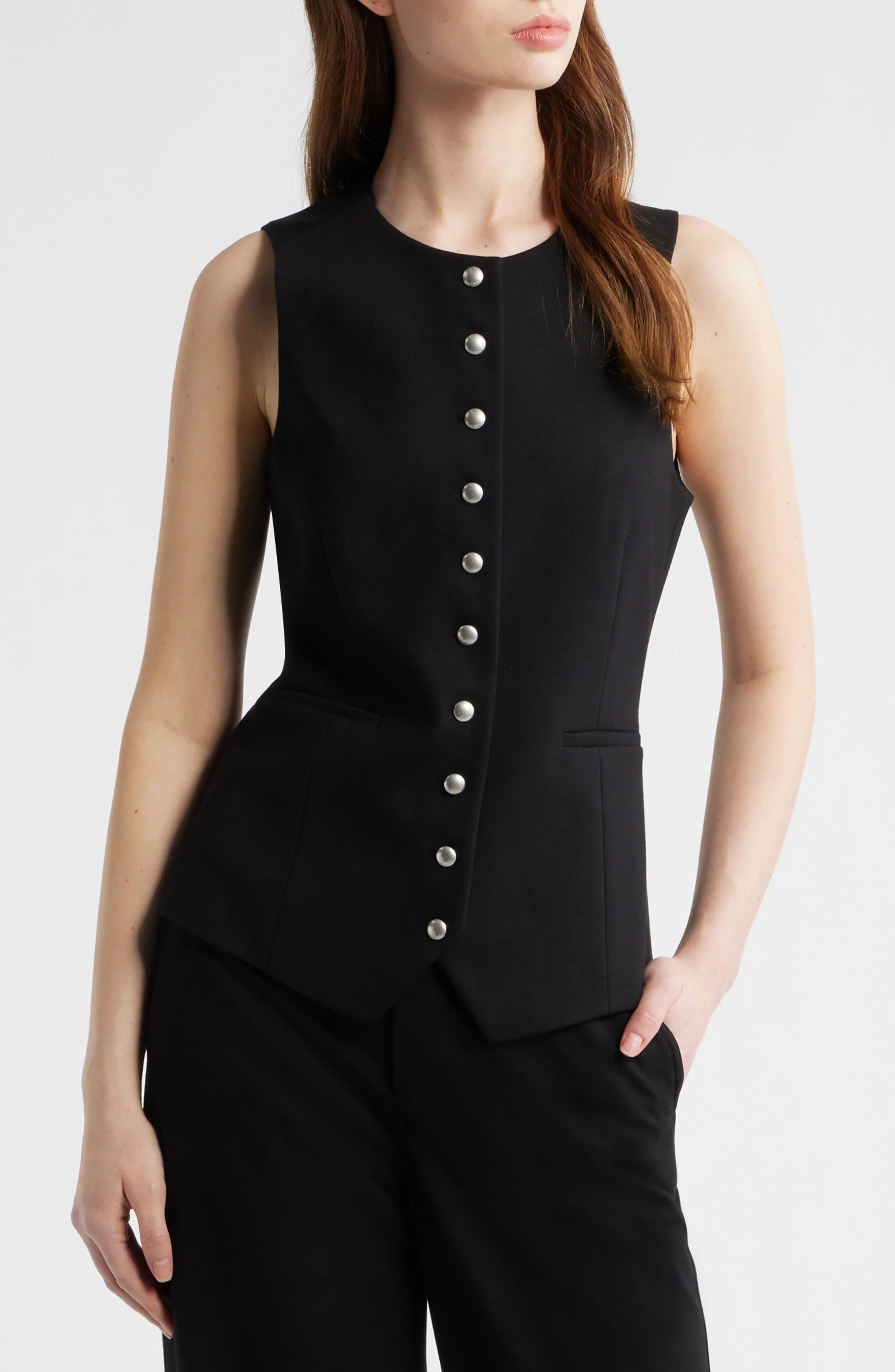 Irina Ponte Knit Longline Vest (Women) | Nordstrom | Nordstrom