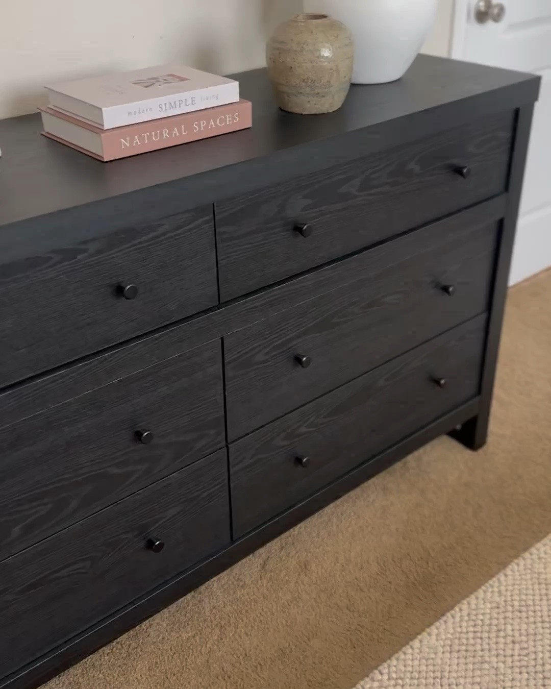 This dresser is the perfect pottery barn look for less!

It also has matching nightstands. The drawers slide nicely and have a safety feature where all drawers must be closed to open one.

FYI it’s heavy and takes time to put together. It is beautiful and for the price it’s a great size!

Boujie on a budget, dressers, bedroom furniture, bedroom ideas, nightstands, cozy bedroom, organization, home decor, home design

#LTKHome