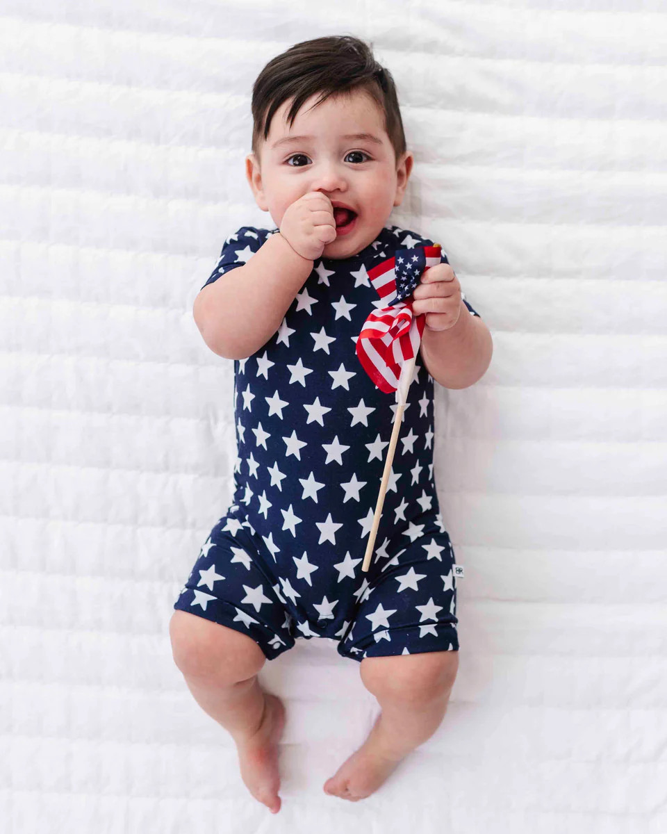Navy Star Shortie Romper | Bums & Roses