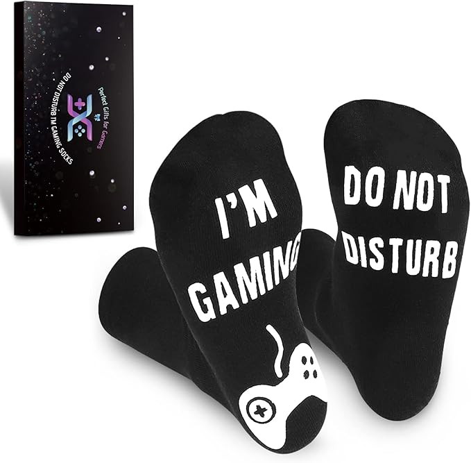 Do Not Disturb I'M Gaming Socks, Men Gifts Ideas Valentines Day Kids Valentine Boy Gamer Sock Gif... | Amazon (US)