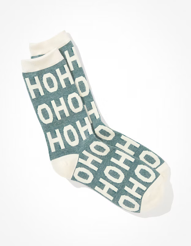 AE HoHoHo Crew Sock | American Eagle Outfitters (US & CA)