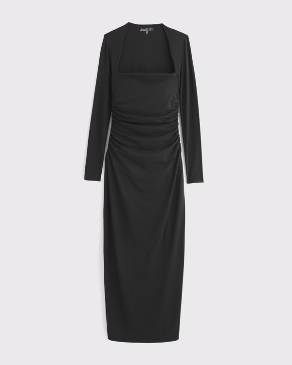 Women's The A&F Ava Long-Sleeve Knit Maxi Dress | Women's Dresses & Jumpsuits | Abercrombie.com | Abercrombie & Fitch (US)