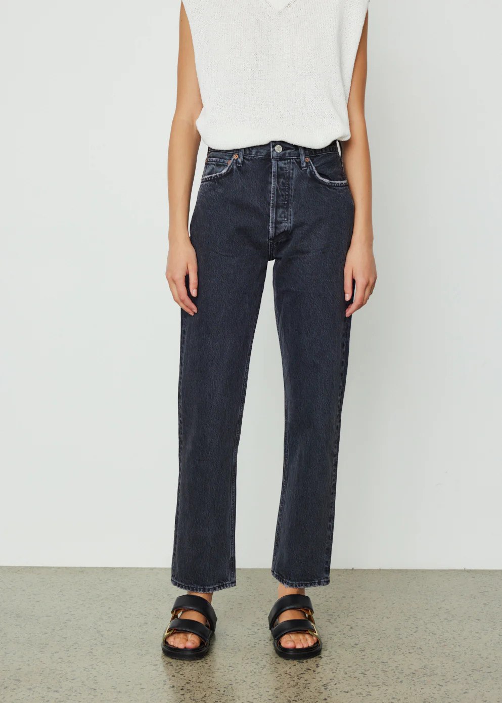 90's Pinch Waist High Waist Straight Leg 32" | Incu