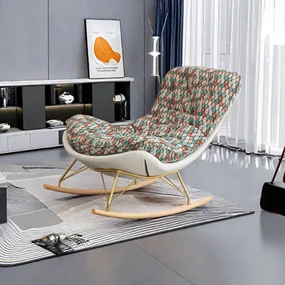 Rocking Chair With Nordic Vintage Pattern Rocking Chair | Wayfair North America