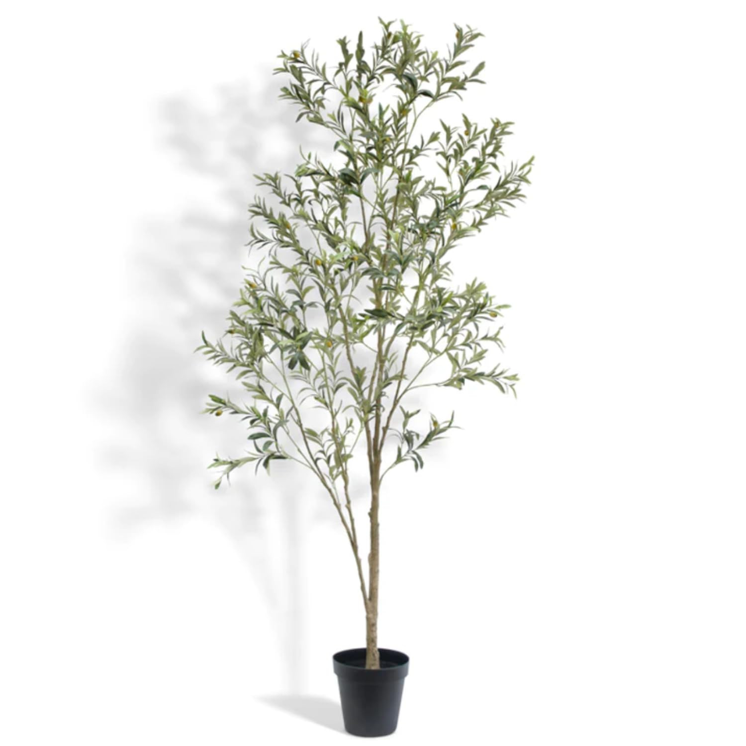Wispy Olive Tree, Premium Handmade Artifcial Indoor Tree Stands 7' Tall, Lifelike-Leaves & Hand P... | Amazon (US)
