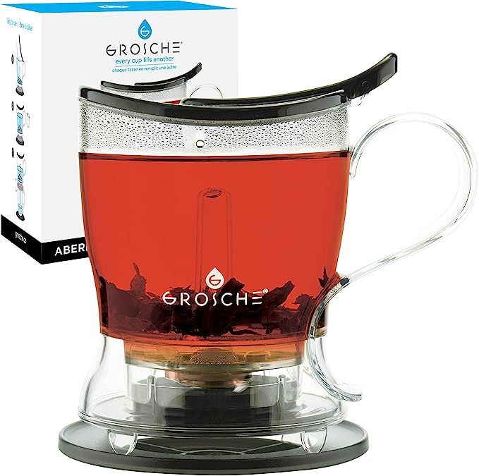 GROSCHE Aberdeen Tea Infuser Teapot & Smart Tea Maker - BPA-Free, Drip-Free Design | Coaster | Ea... | Amazon (US)