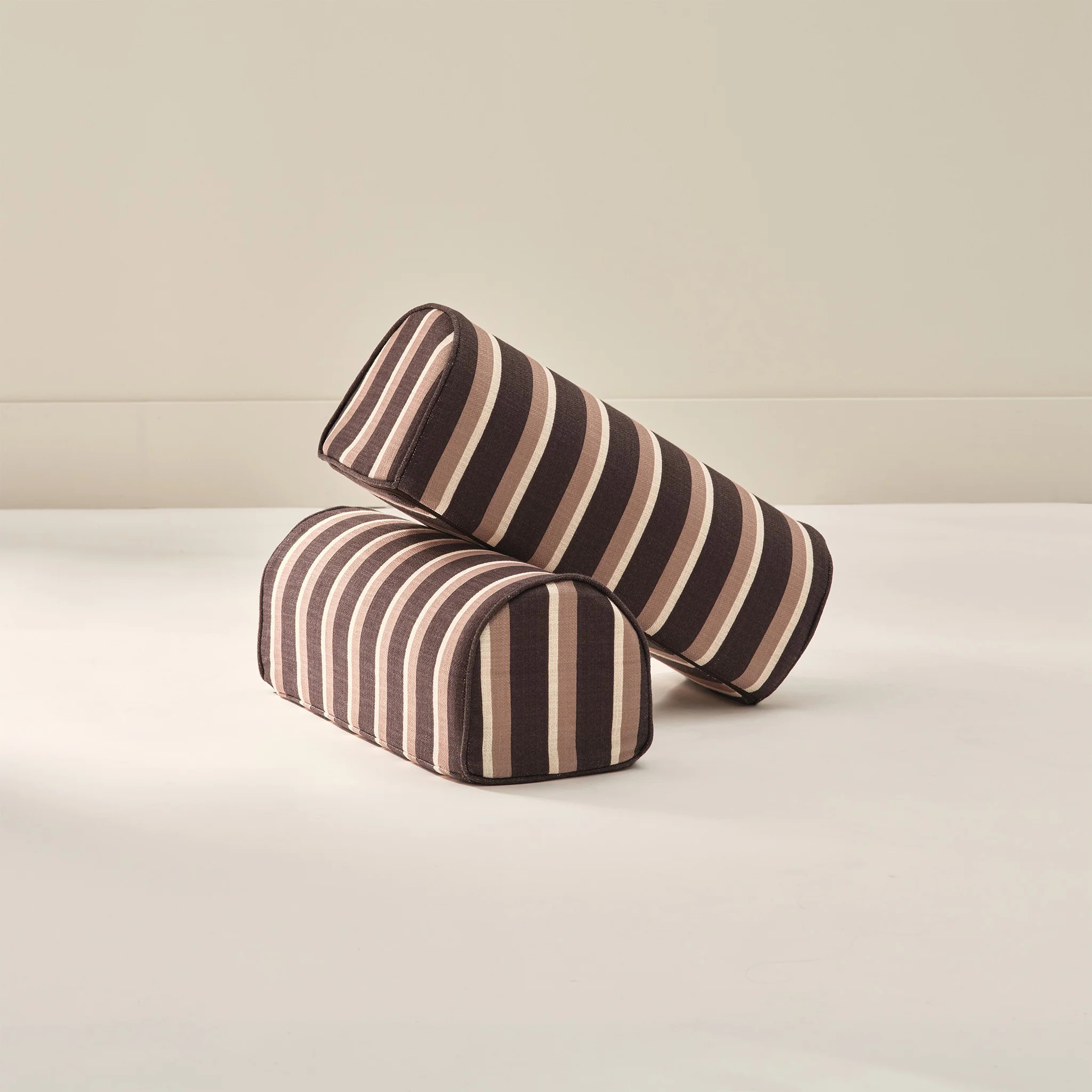 Green Striped Armrests (Set of 2) | Finley in Jade & Stone | House of Noa | House of Noa