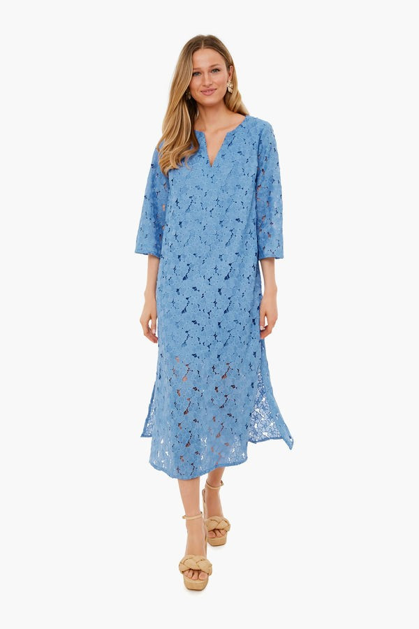 Riviera Bleu V-Neck Lace Jamie Dress | Tuckernuck (US)