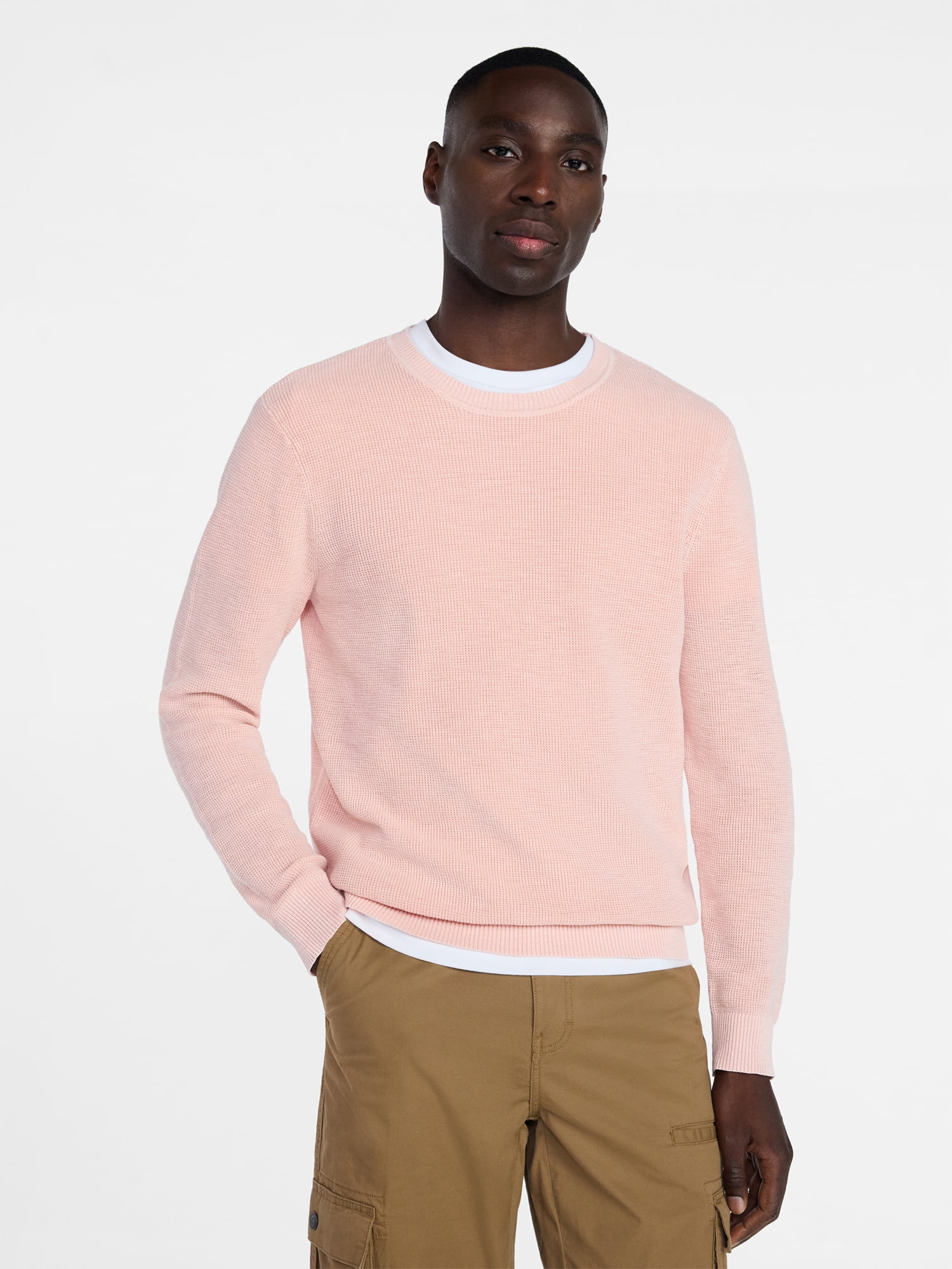 George Men's and Big Men's Cotton Slub Sweater with Long Sleeves, Sizes S-3XL | Walmart (US)