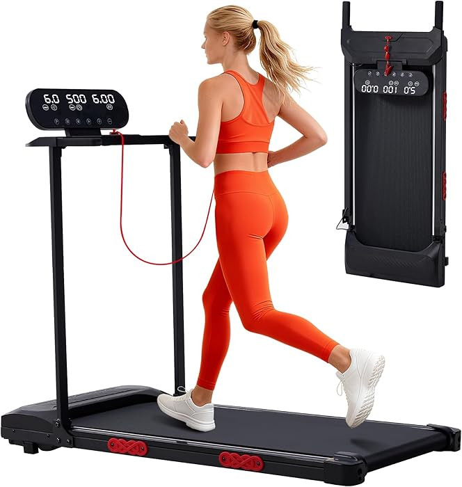 Electric Walking Pad with Handle Bar, 3.5HP Compact Walking Pads Treadmill with Handles, 0.6-10.0... | Amazon (US)