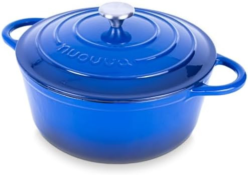 Nuovva Enamelled Cast Iron Dutch Oven Pot with Lid – 6.4 Quart Non Stick Casserole Pot – Heav... | Amazon (US)