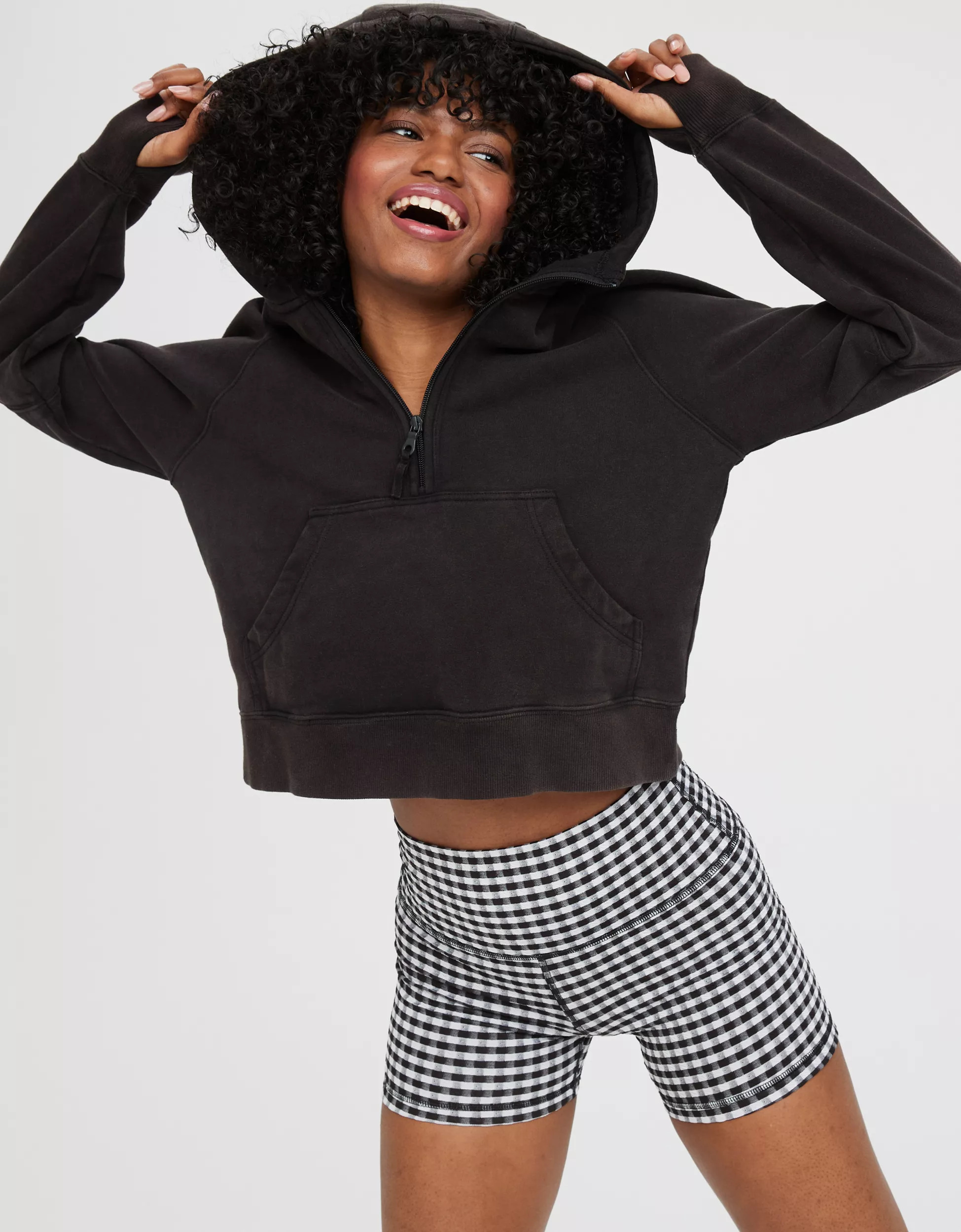 OFFLINE By Aerie Throw-Back Quarter Zip Sweatshirt | American Eagle Outfitters (US & CA)