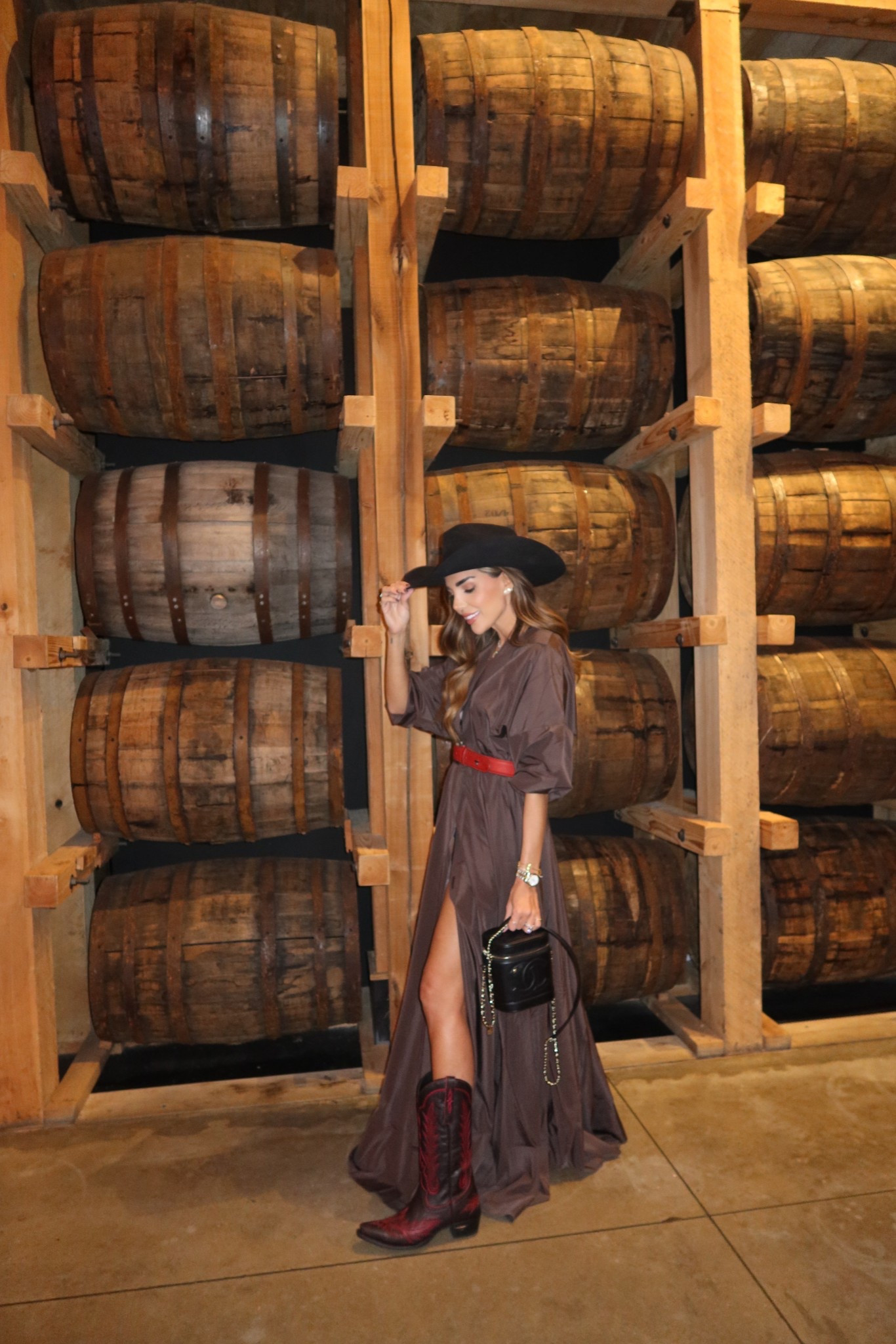 cowgirling in cowtown!🤠 love this chocolate dress! It comes with a matching belt but I cinched it with this red @lane.official one instead and LOVE! Ok this would also be a great dress for Thanksgiving!

size down in dress! I’m in a small!

#LTKHoliday #LTKShoeCrush #LTKStyleTip