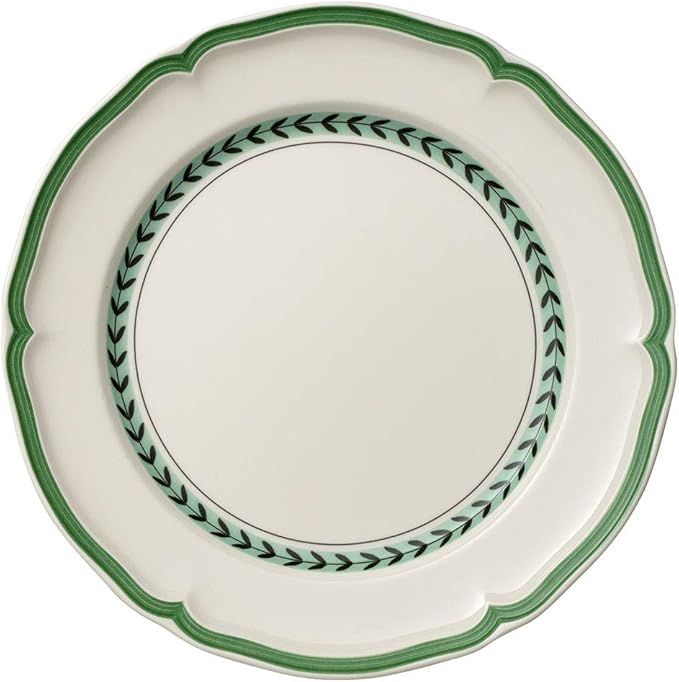 Villeroy & Boch French Garden Green Line Dinner Plate, 10.25 in, Premium Porcelain, White/Green | Amazon (US)