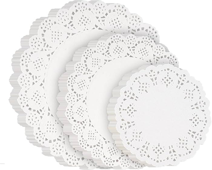 Paper Doilies Assorted Sizes, 4.5inch 6.5inch and 8.5 inch Doilies for Food, 99 Pieces Disposable... | Amazon (US)