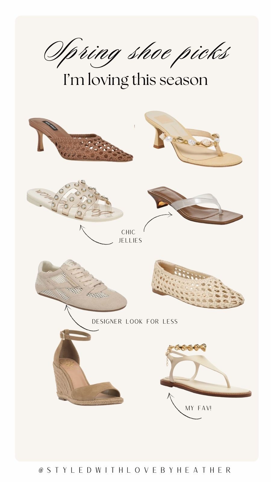 Spring shoe lineup I’ve been loving lately 🤍
I wanted pieces that feel elevated but are still wearable day-to-day—and these are exactly that. From chic little heels to easy flats and neutral tones that go with everything… these are the pairs I keep reaching for.
Everything is super versatile and easy to style with your spring/summer wardrobe ✨ 



#LTKdayinmylife #LTKmomlife #LTKootd