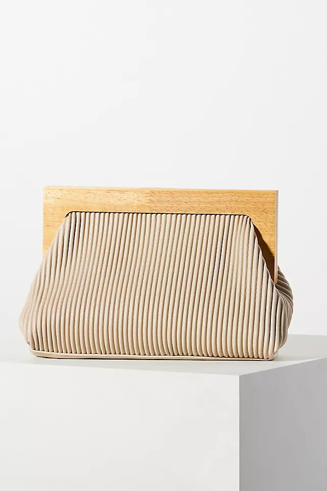 Pleated Vegan Clutch | Anthropologie (US)