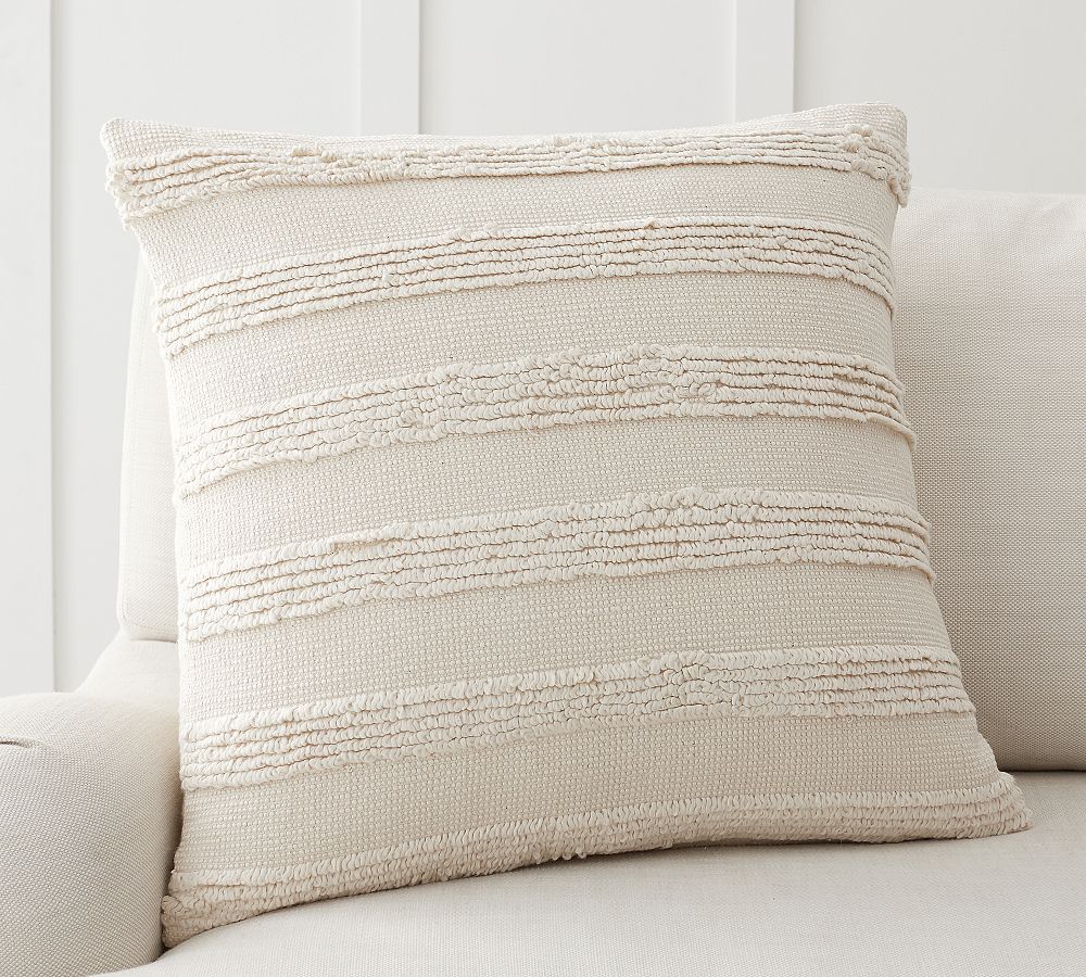 Damia Handwoven Textured Throw Pillow | Pottery Barn (US)
