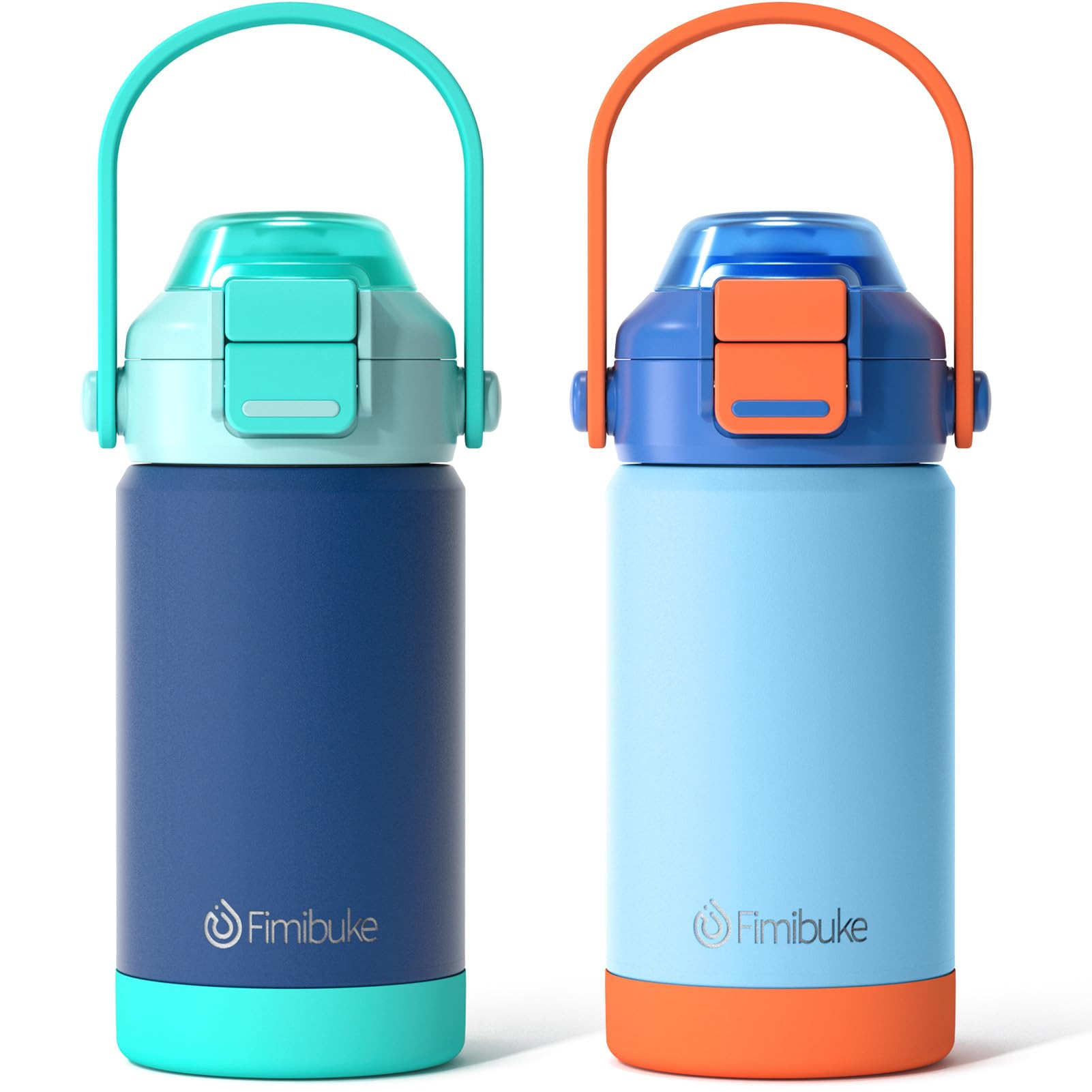 Kids Insulated Water Bottle with Pop-Open Straw & Spout 2-in-1 Lid, 14oz Leak Proof 18/8 Stainles... | Amazon (US)