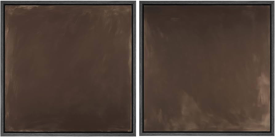 SIGNFORD Framed Canvas Print Wall Art Minimalist Abstract Brown Neutral Modern Illustrations Mode... | Amazon (US)