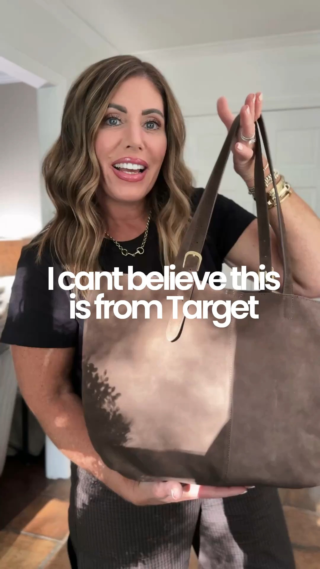 In love with this suede tote from @Target!

Black tee is 100% cotton and the perfect vintage feel tee with the perfect fit! I’m wearing a large

Drawstring barrel, Poplin pants are so lightweight and comfy and super flattering! Wearing a medium ￼

#LTKOver40 #LTKMidsize #LTKgrwm