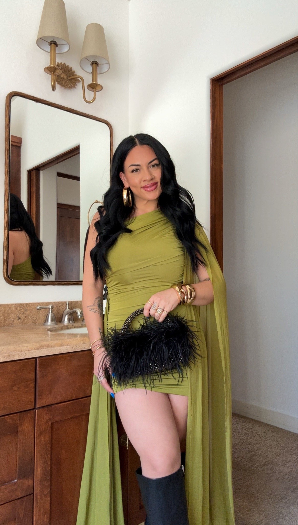 Olive green is the perfect wedding guest dress color!!!

Tts: large

Wedding guest dresses, fall wedding guest, fall wedding guest dress, olive green dress, gold jewelry, tori block

#LTKWedding #LTKSeasonal #LTKgrwm