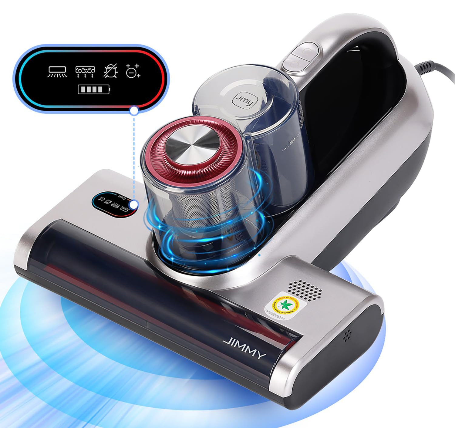 Jimmy Bed Vacuum Cleaner with Dust Sensor, Mattress Vacuum Cleaner with UV Light & Ultrasonic, 15... | Amazon (US)
