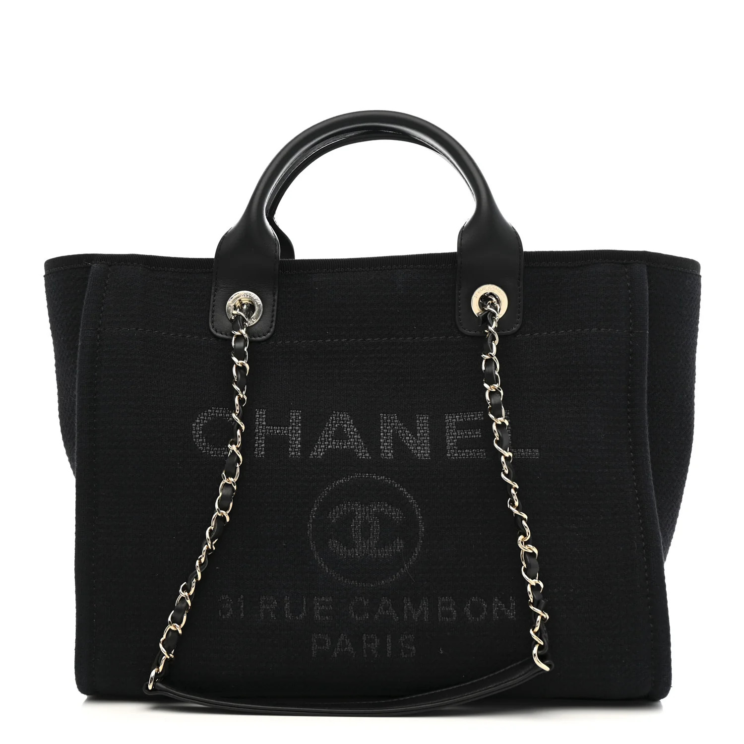 Mixed Fibers Small Deauville Tote Black | FASHIONPHILE (US)
