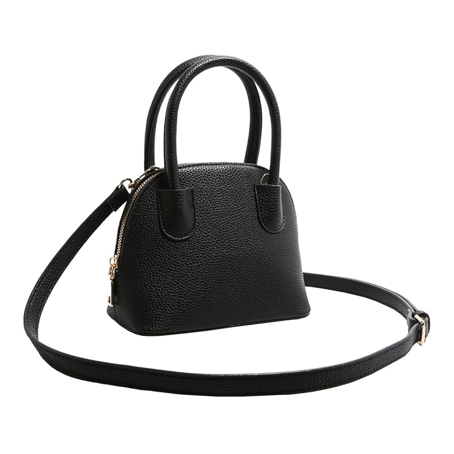 Small Handbag for Women - Mini Crossbody Purse Trendy Cute Vegan Leather Satchel Bag with Detacha... | Amazon (US)