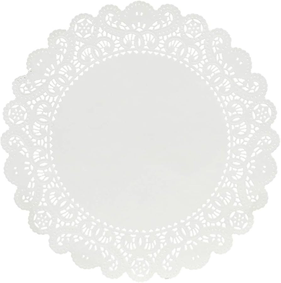 Hygloss Products Round Paper Doilies - Decorative, White Lace Doilies - Disposable - Food Grade S... | Amazon (US)